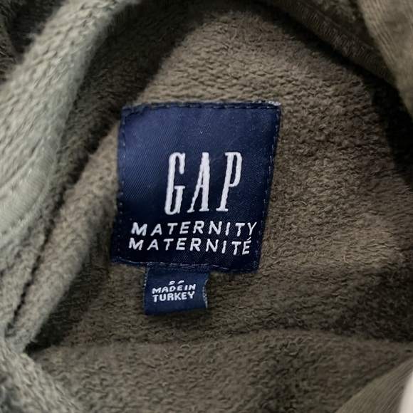 Gap maternity hooded sweatshirt in olive size small - Picture 6 of 7